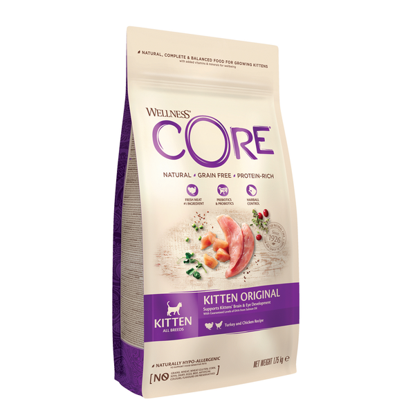 Afbeelding Wellness Core Grain Free Kitten Kalkoen&Zalm - Kattenvoer - 1.75 kg door Petsplace.nl