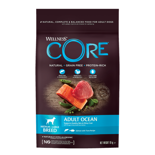 Wellness Core Grain Free Dog Ocean Zalm&Tonijn - Hondenvoer - 10 kg