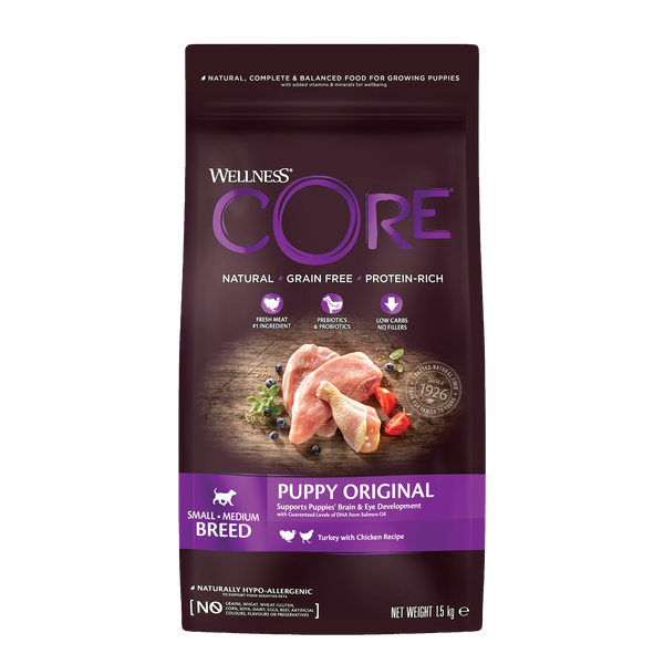 Afbeelding Wellness Core Grain Free Puppy Kalkoen - Hondenvoer - 1.5 kg door Petsplace.nl