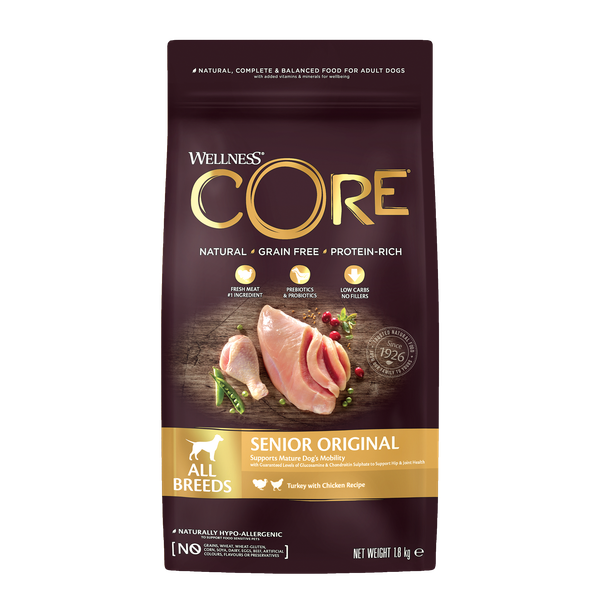 Wellness Core Grain Free Dog Senior - Hondenvoer - Kalkoen Kip 1.8 kg
