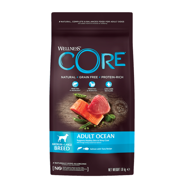 Wellness Core Grain Free Dog Ocean Zalm&Tonijn - Hondenvoer - 1.8 kg