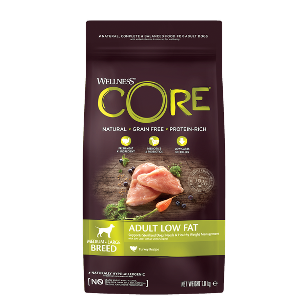 Afbeelding Wellness Core Grain Free Dog Healty Weight Kalkoen - Hondenvoer - 1.8 kg door Petsplace.nl