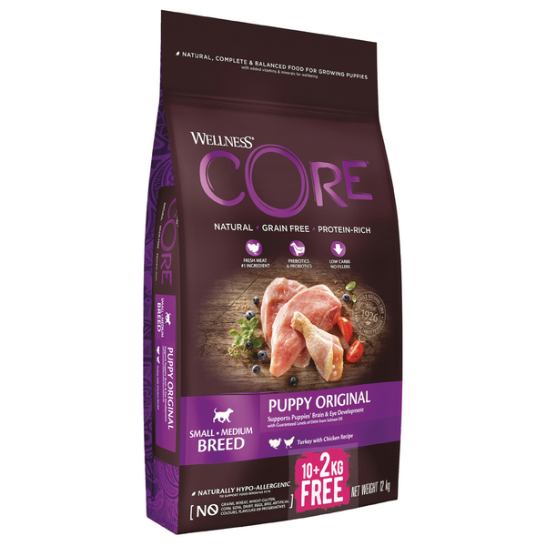Wellness Core Grain Free Puppy Kalkoen - Hondenvoer - 10+2 kg Bonusbag