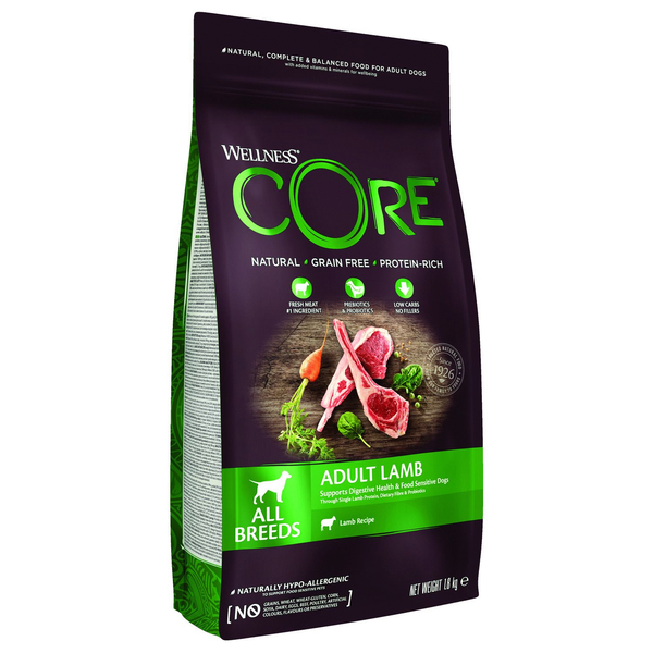 Afbeelding Wellness Core Grain Free Dog Adult Lam - Hondenvoer - 10+2 kg door Petsplace.nl