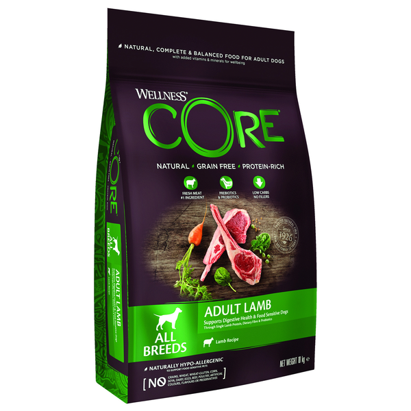 Afbeelding Wellness Core Grain Free Dog Adult Lam - Hondenvoer - 10 kg door Petsplace.nl