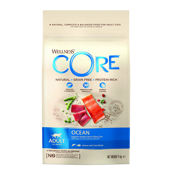 Afbeelding Wellness Core Grain Free Cat Ocean Zalm&Tonijn - Kattenvoer - 4 kg Voor De Volwassen Kat door Petsplace.nl