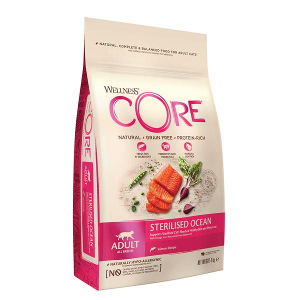 Afbeelding Wellness Core Grain Free Cat Sterilised Zalm - Kattenvoer - 4 kg door Petsplace.nl