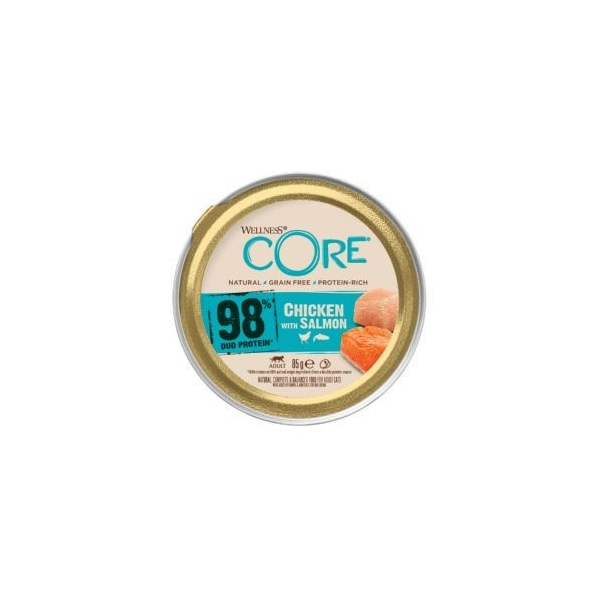 Afbeelding Wellness Core 98% Recipe 85 g - Kattenvoer - Kip&Zalm Voor De Volwassen Kat door Petsplace.nl