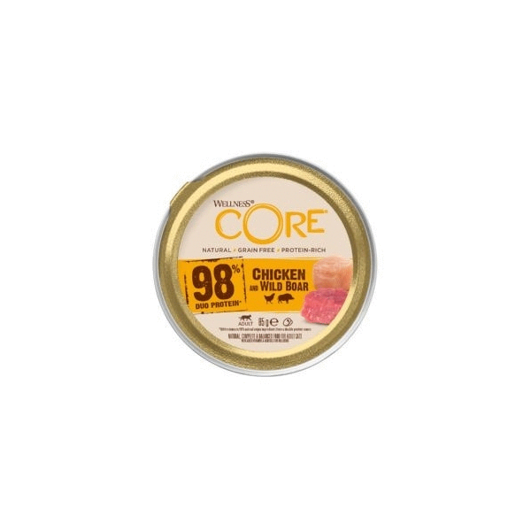 Afbeelding Wellness Core 98% Recipe 85 g - Kattenvoer - Kip&Zwijn Voor De Volwassen Kat door Petsplace.nl
