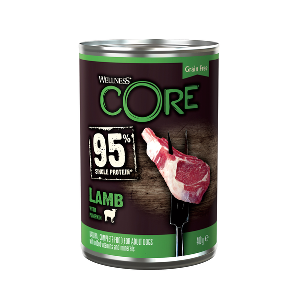 Afbeelding Wellness Core Grain Free 95 400 g - Hondenvoer - Lam&Pompoen door Petsplace.nl