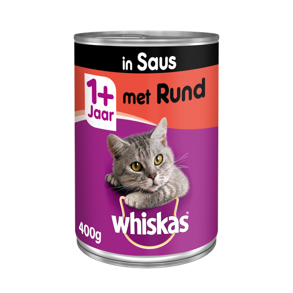 Afbeelding Whiskas Blik Brokjes In Saus 400 g - Kattenvoer - Kip&Saus door Petsplace.nl