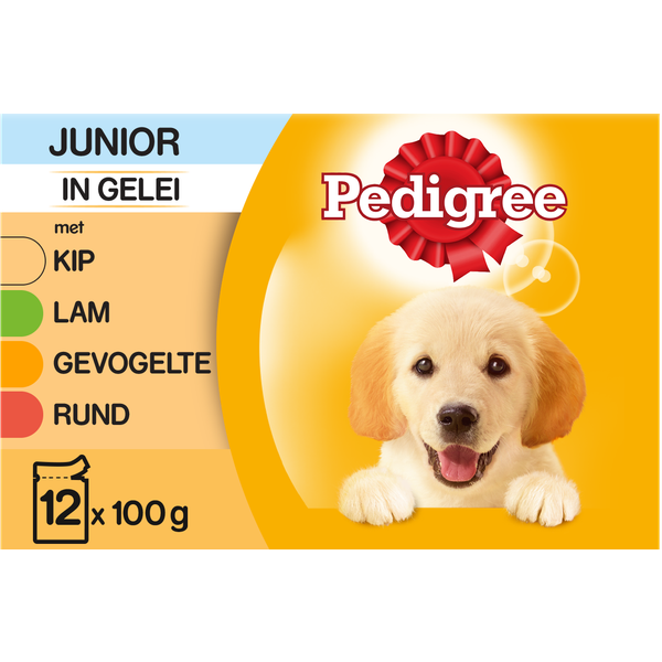Pedigree Maaltijdzakjes Junior Multipack - Hondenvoer - 12x100 g
