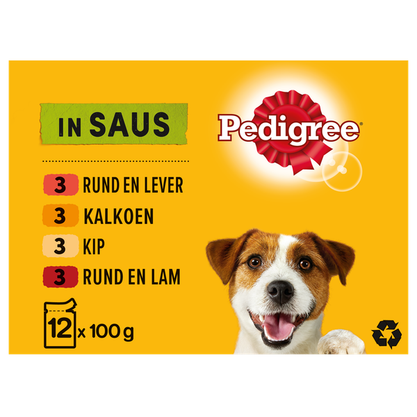 Pedigree Maaltijdzakjes Adult Selection Multipack - Hondenvoer - 12x100 g