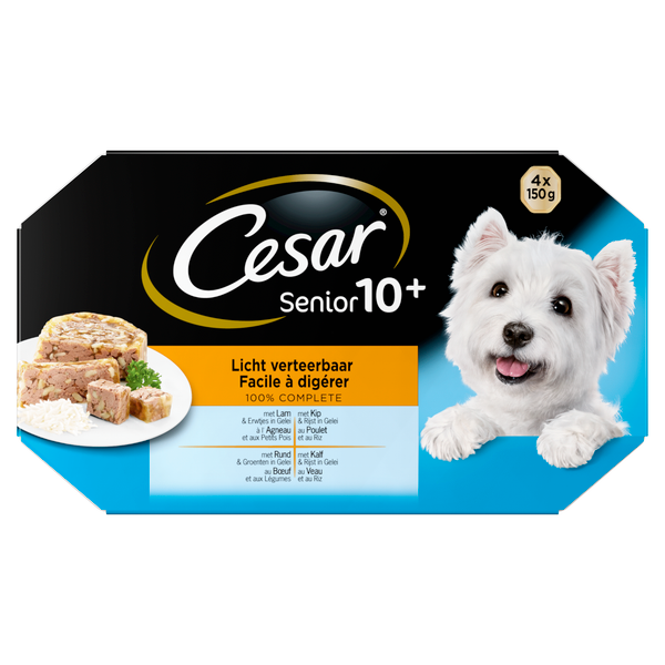 Cesar Alu Multipack Senior - Hondenvoer - 4x150 g