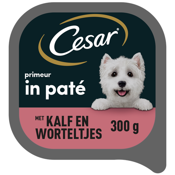 Afbeelding Cesar Alu Primeur - Hondenvoer - Kalf Wortel 300 g door Petsplace.nl