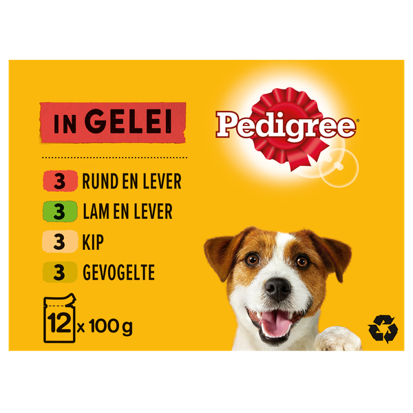 Afbeelding Pedigree Maaltijdzakjes Adult Favourites In Gelei Multipack - Hondenvoer - 12x100 g door Petsplace.nl