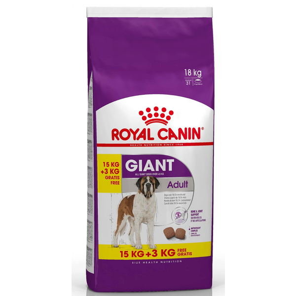 Afbeelding Royal Canin Giant adult hondenvoer 15 + 3 kg gratis door Petsplace.nl