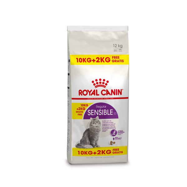 Afbeelding Royal Canin Sensible 33 kattenvoer 10 + 2 kg door Petsplace.nl