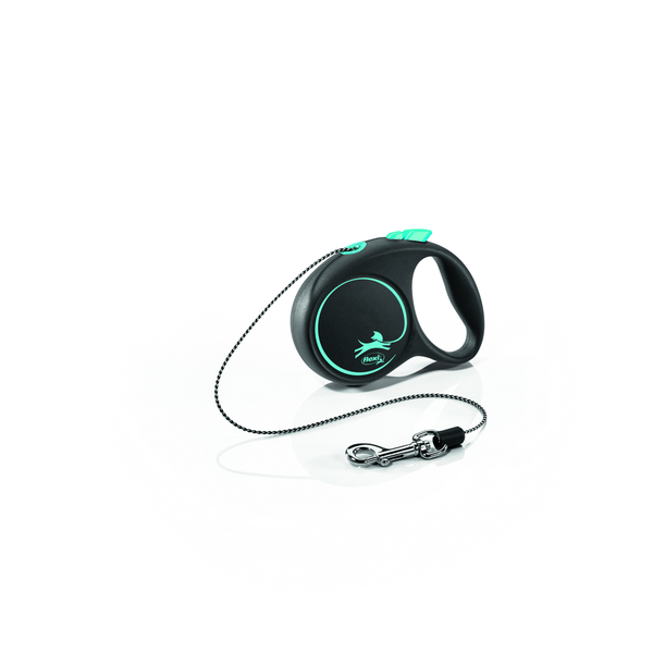 Afbeelding Flexi Black Design Koord Xs 3 m - Hondenriem - Blauw&Zwart door Petsplace.nl