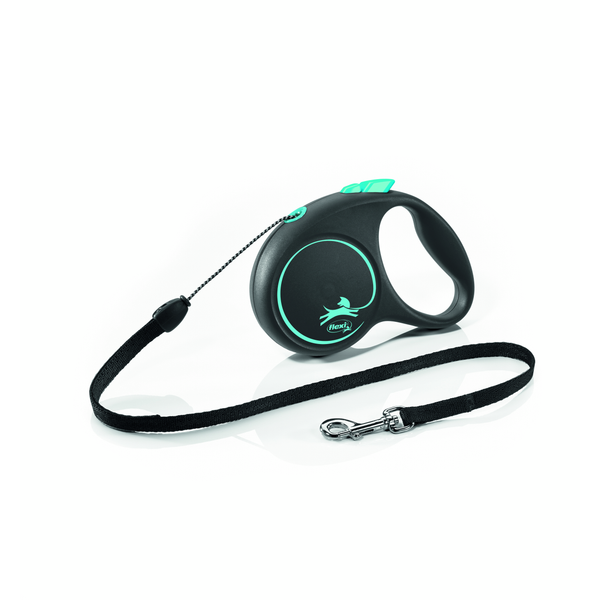 Afbeelding Flexi Black Design Koord S 5 m - Hondenriem - Blauw&Zwart door Petsplace.nl