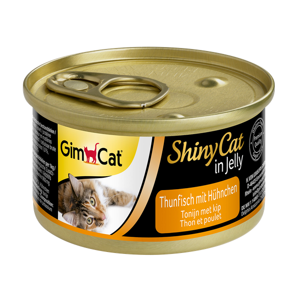 GimCat ShinyCat in Jelly - Tonijn met Kip - 24 x 70 gram