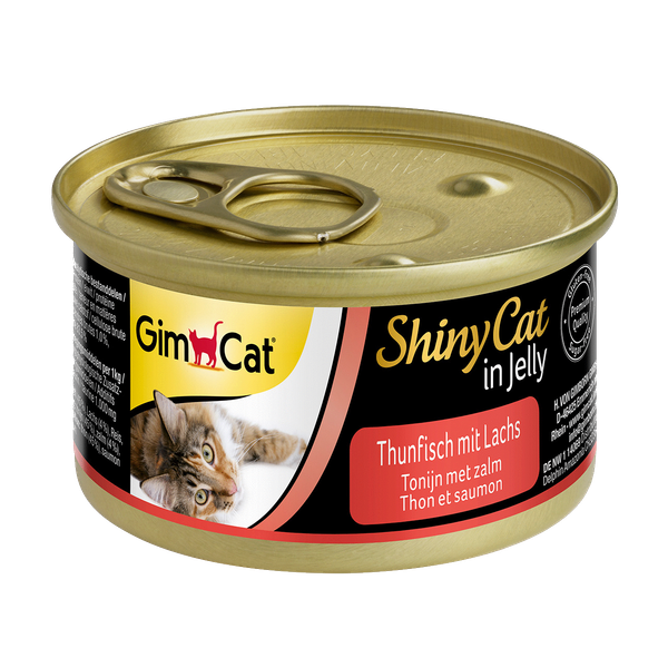 GimCat ShinyCat in Jelly - Tonijn met Zalm - 24 x 70 gram