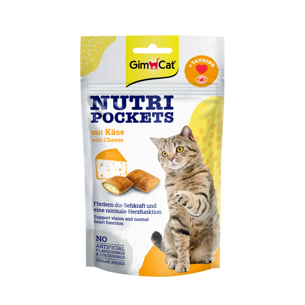 Afbeelding Gimcat Nutri Pockets - Kattensnack - Kaas Taurine 60 g door Petsplace.nl