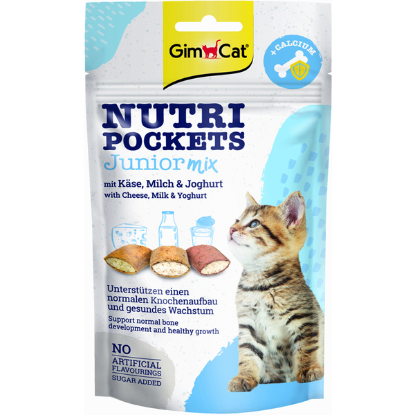 Afbeelding Gimcat Nutri Pockets Junior - Kattensnack - Mix 60 g door Petsplace.nl