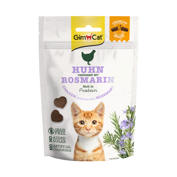Afbeelding Gimcat Crunchy Snack 50 g - Kattensnack - Kip&Rozemarijn door Petsplace.nl