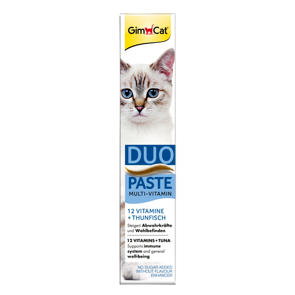 Afbeelding GimCat Multi-vitamin Duo-paste - Tuna & 12 Vitamins - 50 gr door Petsplace.nl