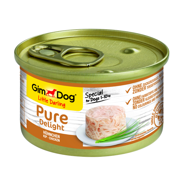 GimDog Pure Delight - Kip - 12 x 85 gram