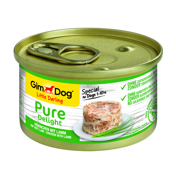 GimDog Pure Delight - Kip met Lam - 12 x 85 gram