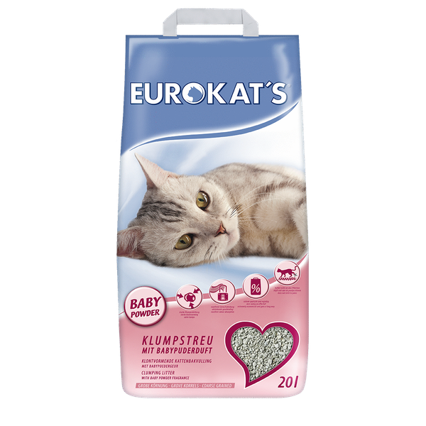 Afbeelding Eurokats Kattenbakvulling Babypoedergeur - Kattenbakvulling - 20 l door Petsplace.nl