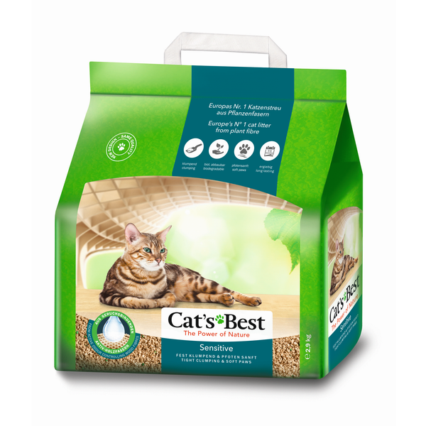 Afbeelding Cat's Best Sensitive - Kattenbakvulling - 8 l door Petsplace.nl