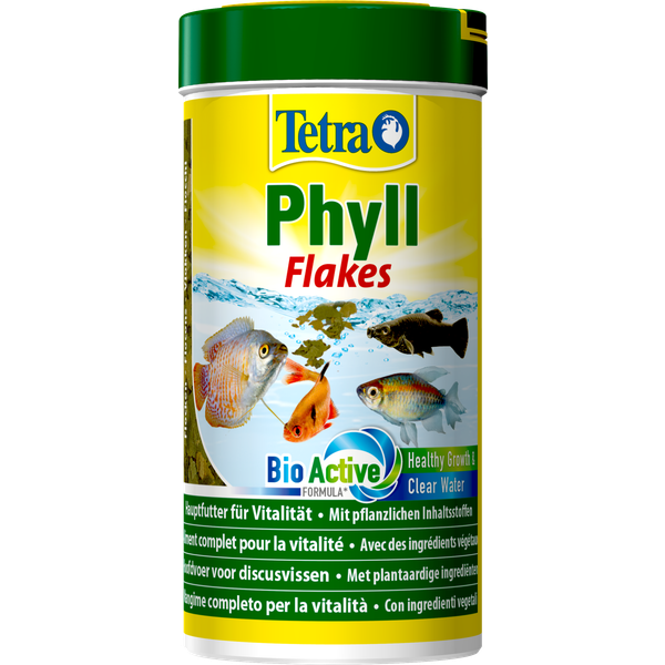 Afbeelding Tetra Phyll Visvoer Vlokken - Vissenvoer - 250 ml door Petsplace.nl