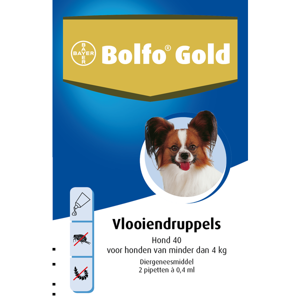 Bolfo Gold Hond 40 Anti vlooienmiddel 2 stuks 0 4 Kg
