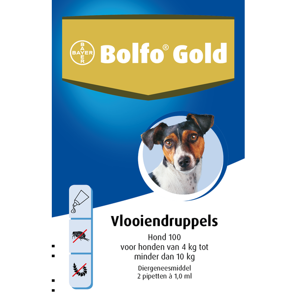 Bolfo Gold Hond 100 Anti vlooienmiddel 2 stuks 4 10 Kg