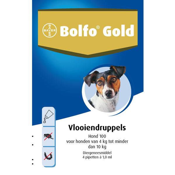 Bolfo Gold Hond 100 Anti vlooienmiddel 4 stuks 4 10 Kg