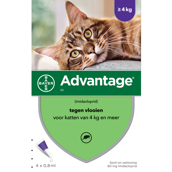 Afbeelding Advantage Nr. 80, Vlooienmiddel (vanaf 4kg) kat Per verpakking door Petsplace.nl