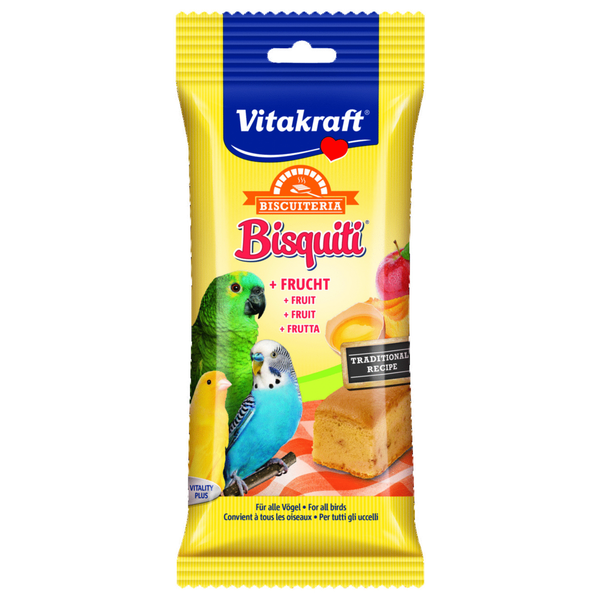 Afbeelding Vitakraft Bisquiti 50 g - Vogelsnack - Fruit door Petsplace.nl