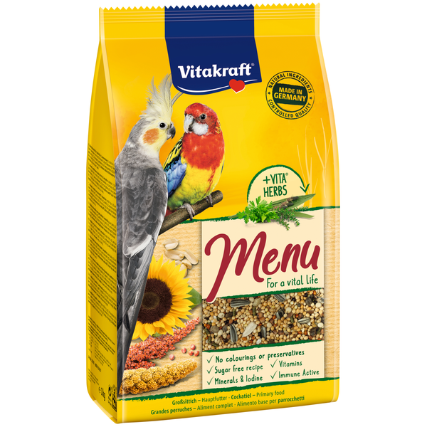 Afbeelding Vitakraft Valkparkieten Premium Menu - Vogelvoer - 1 kg door Petsplace.nl