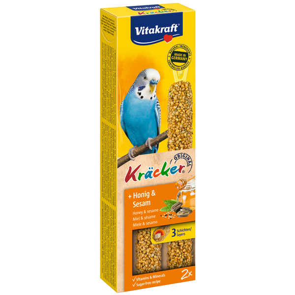 Afbeelding Vitakraft Parkiet Kracker 2 stuks - Vogelsnack - Honing door Petsplace.nl