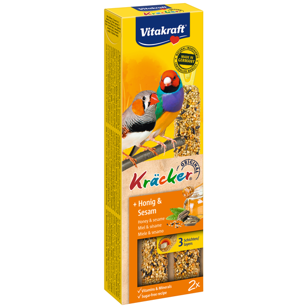 Afbeelding Vitakraft Exoten Honing-Kracker - Vogelsnack - 2 stuks door Petsplace.nl