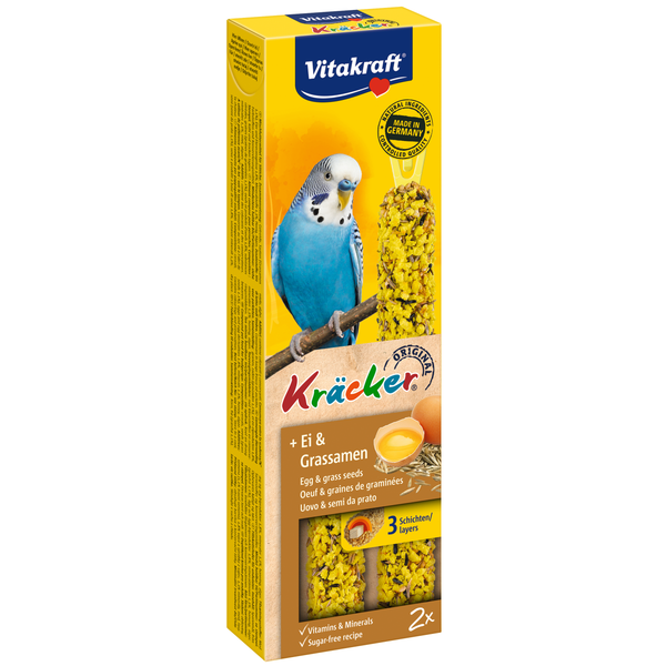 Afbeelding Vitakraft Parkiet Kracker 2 stuks - Vogelsnack - Ei door Petsplace.nl