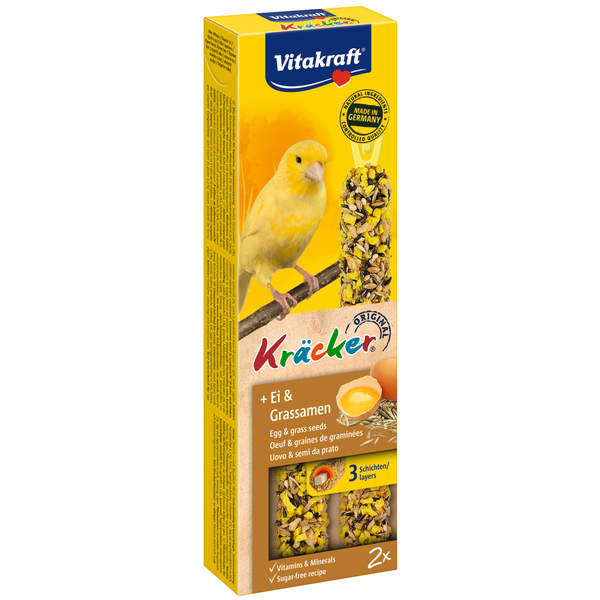 Afbeelding Vitakraft Kanarie Kracker 2 stuks - Vogelsnack - Ei door Petsplace.nl