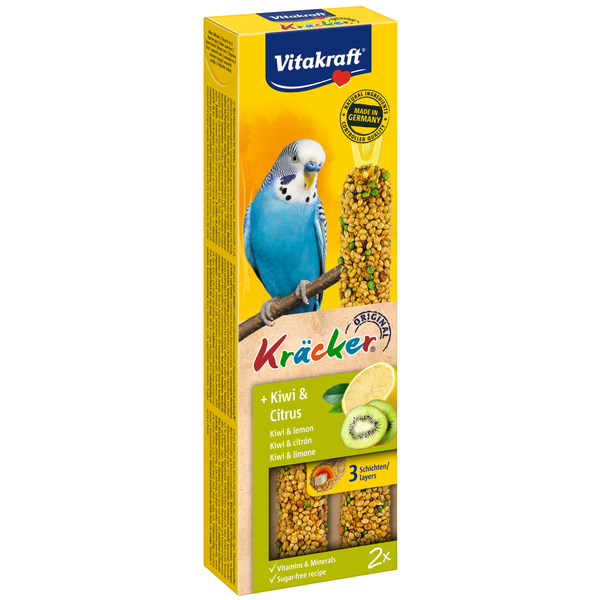 Afbeelding Vitakraft Parkiet Kracker 2 stuks - Vogelsnack - Kiwi door Petsplace.nl