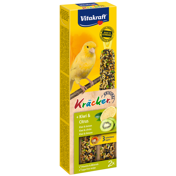 Afbeelding Vitakraft Kanarie Kracker 2 stuks - Vogelsnack - Kiwi door Petsplace.nl