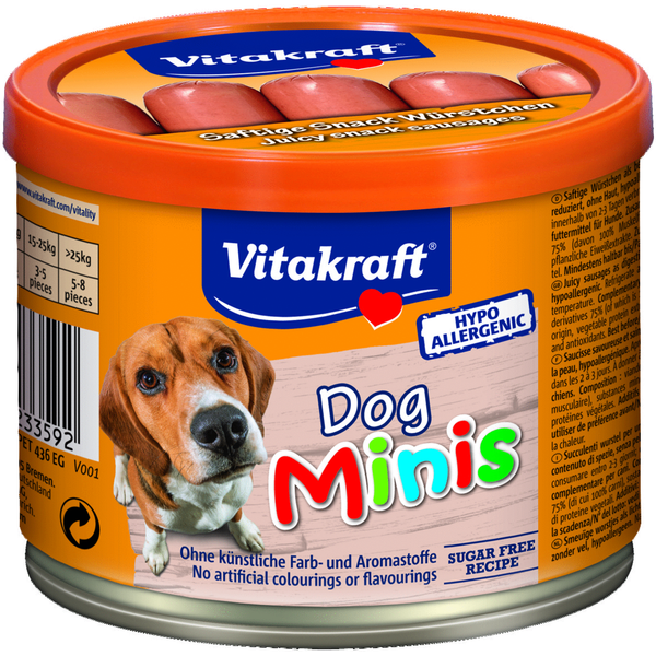 Afbeelding Vitakraft Mini's Blikje a 12st Hondensnacks door Petsplace.nl