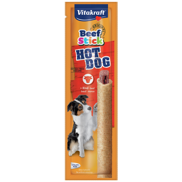 Afbeelding Vitakraft Beefstick Hot Dog - Hondensnacks - Rund 30 g door Petsplace.nl