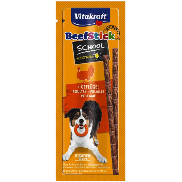 Afbeelding Vitakraft Beefstick School - Hondensnacks - Gevogelte Rund 20 g door Petsplace.nl